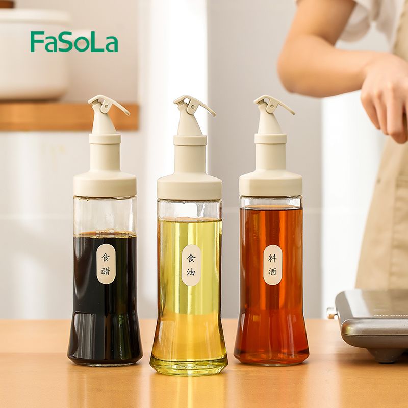 日式玻璃油壶装油倒油防漏厨房家用自动开合大容量酱油醋油罐油瓶