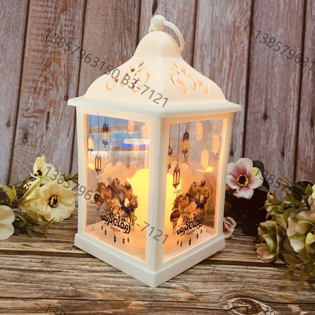 Ramadan Christmas lantern, antique kerosene flame, plastic creative decoration, electronic candle stand, imported cross-border wholesale, street stall, Douyin bestseller, wedding road guide, LED horse lantern, soft decoration prop, fireplace UV009 detail image 17