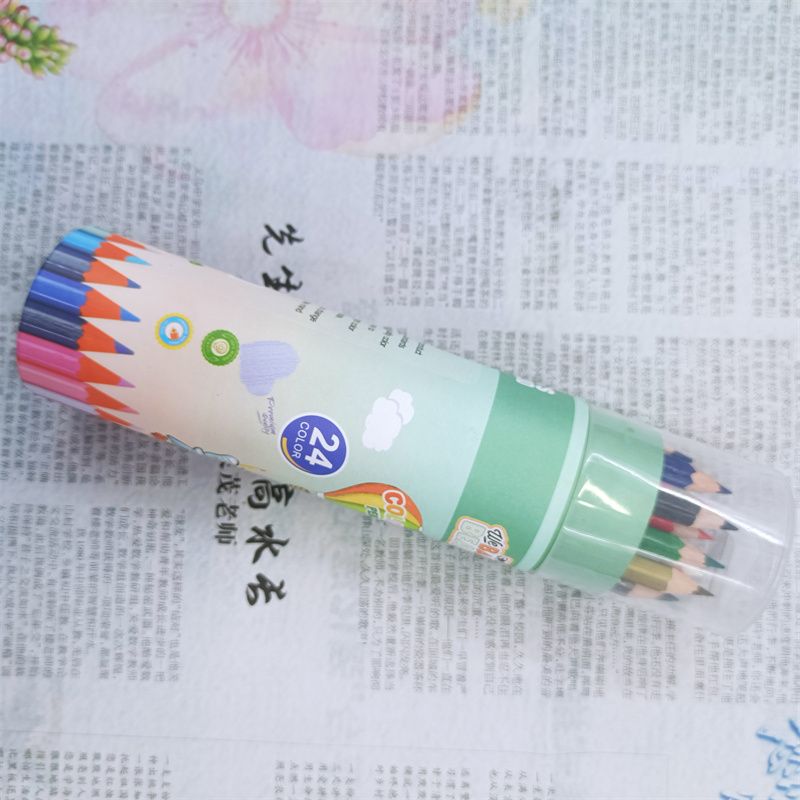 24色7寸彩色铅笔0.72直径桶装