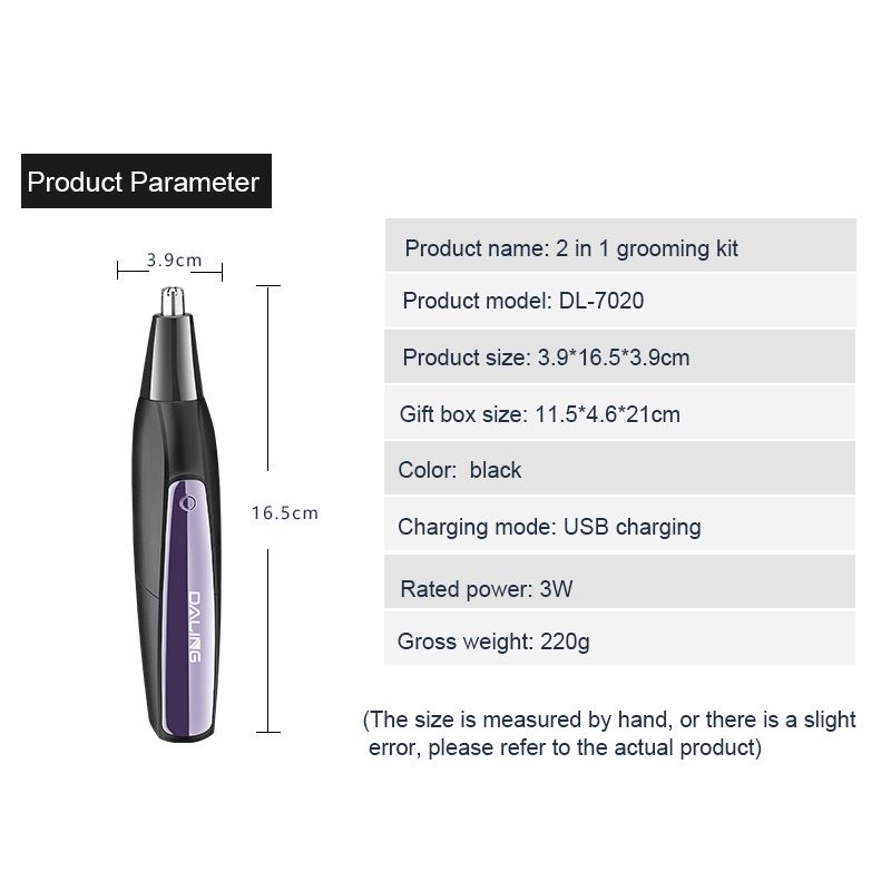 DALING Electric Nose Hair Trimmer DALING-7020, multi-functional nose hair trimmer, Eyebrow Trimmer, Cross-border Item Picture
