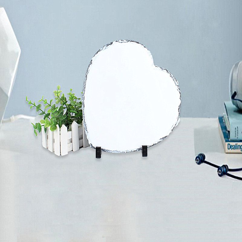 Heart-shaped lithograph, SLATE painting, photo frame, consumables, natural stone, heat transfer, glossy and matte lithograph, MK-59 60 61 Application Scenario