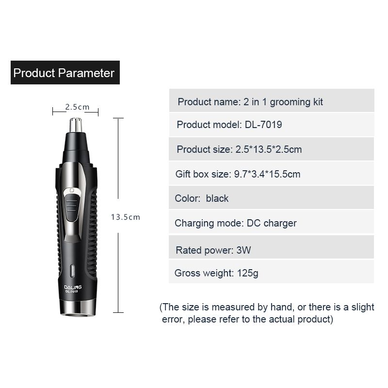 DALING-7019 Electric Nose Hair Trimmer Multi-functional Set Razor Nose Hair Trimmer Sideburns Wholesale Item Picture