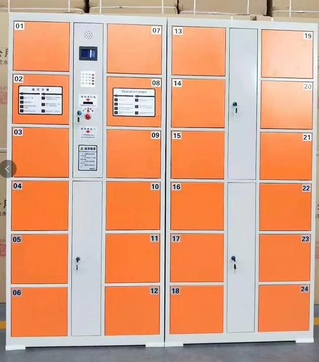 12-door smart card series luggage lockers, 24-door supermarket parcel lockers, 36-door self-designed code bar type coin lockers detail image 7