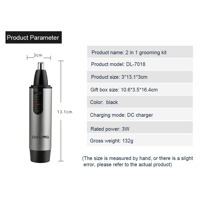 DALING Electric Nose Hair Trimmer DALING-7018 Nose Hair Trimmer, multi-functional sideburns, Eyebrow Trimmer, Cross-border Item Picture