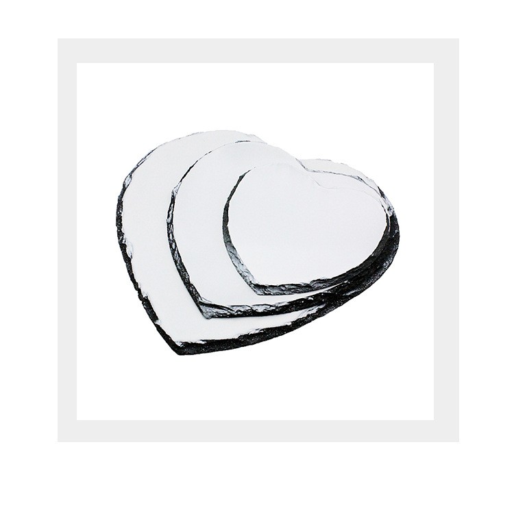 Heart-shaped lithograph, SLATE painting, photo frame, consumables, natural stone, heat transfer, glossy and matte lithograph, MK-59 60 61 detail image 4