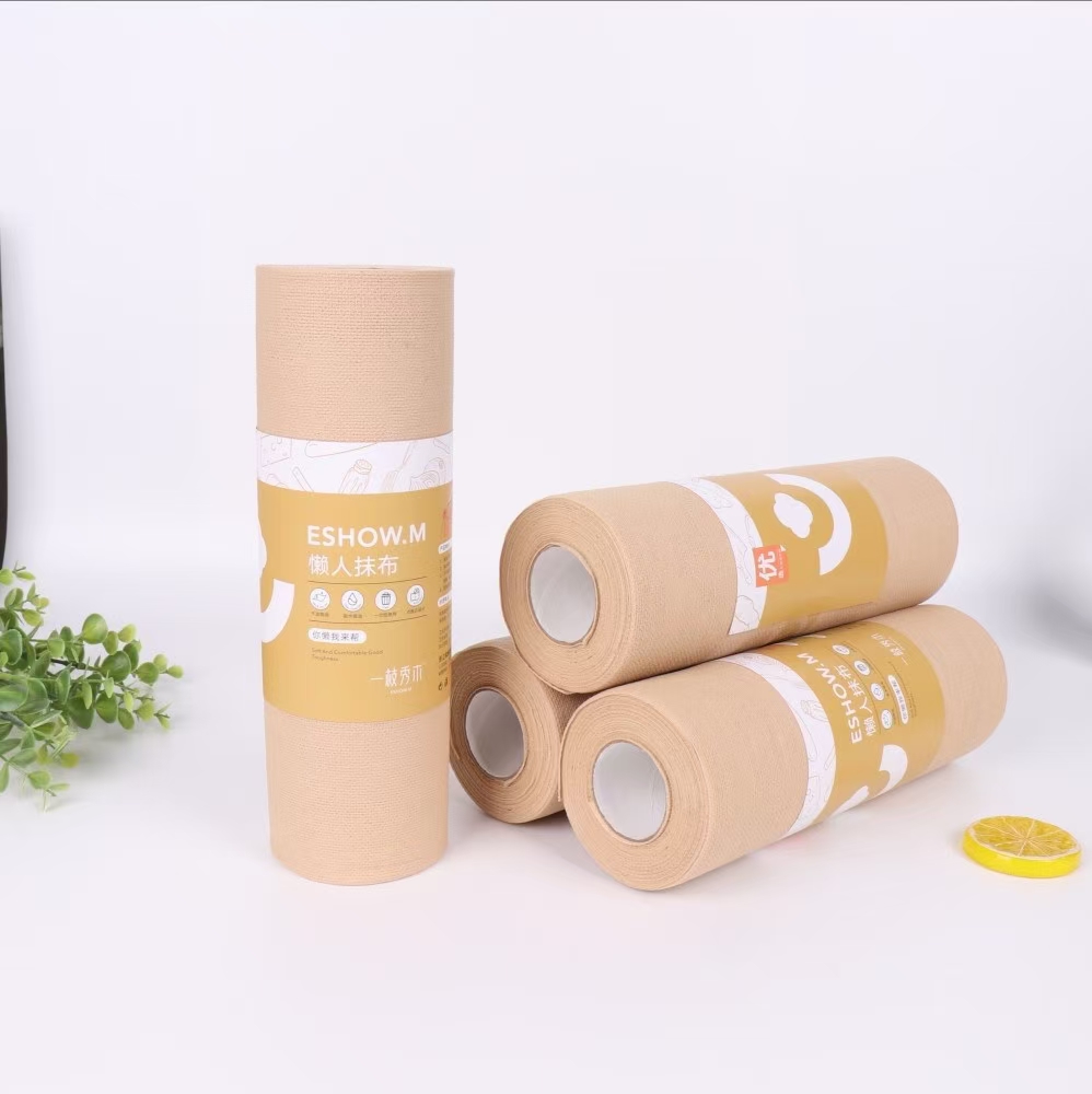 Unbleached Wood Oar Lazy Cloth 3205 Antibacterial Cloth Large Roll Thickened Repeated Washing Without Water Quality Specification drawing