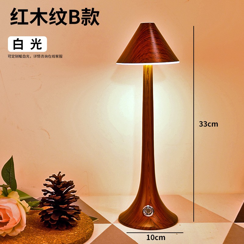 LED table lamp, LED wood grain table lamp, LED night light detail image 2
