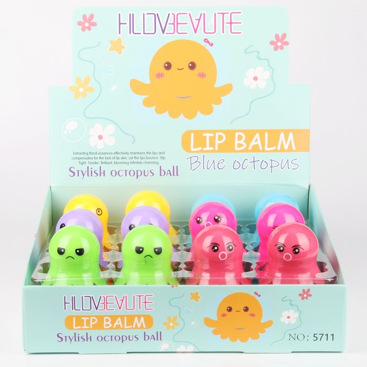 Octopus Lip Balm Fade lip lines Clear student children's lip balm manufacturers direct thumbnail