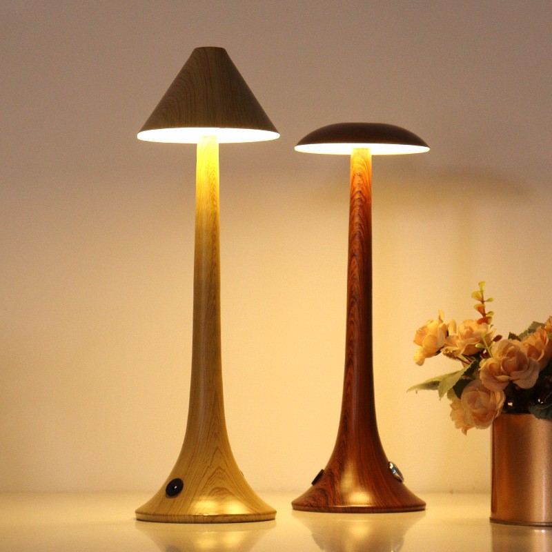 LED table lamp, LED wood grain table lamp, LED night light detail image 3