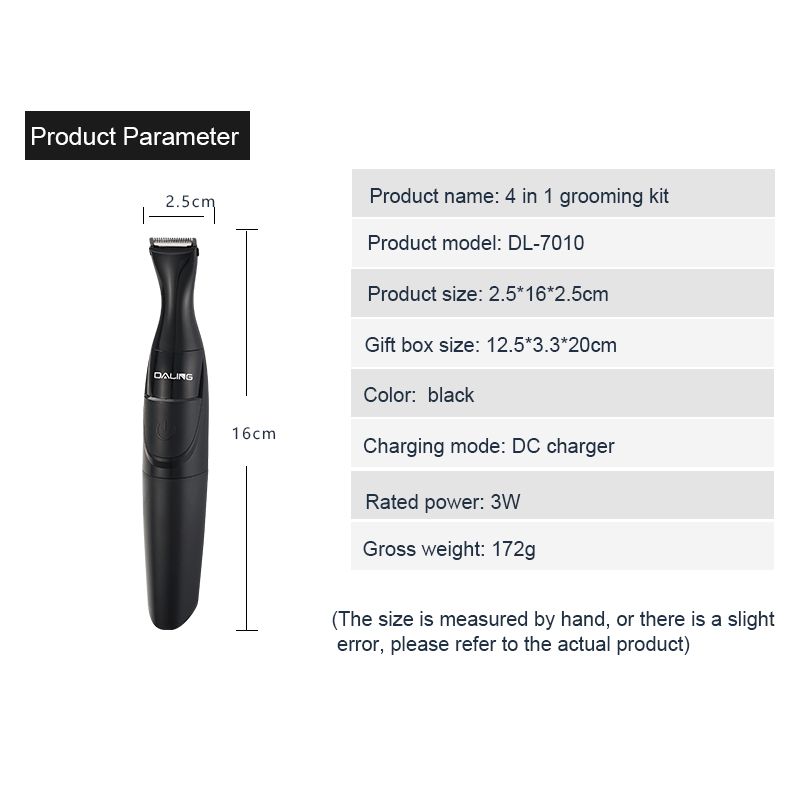 DALING Electric Nose Hair Trimmer DALING-7010, multi-functional nose hair trimmer, Eyebrow Trimmer, Cross-border Item Picture