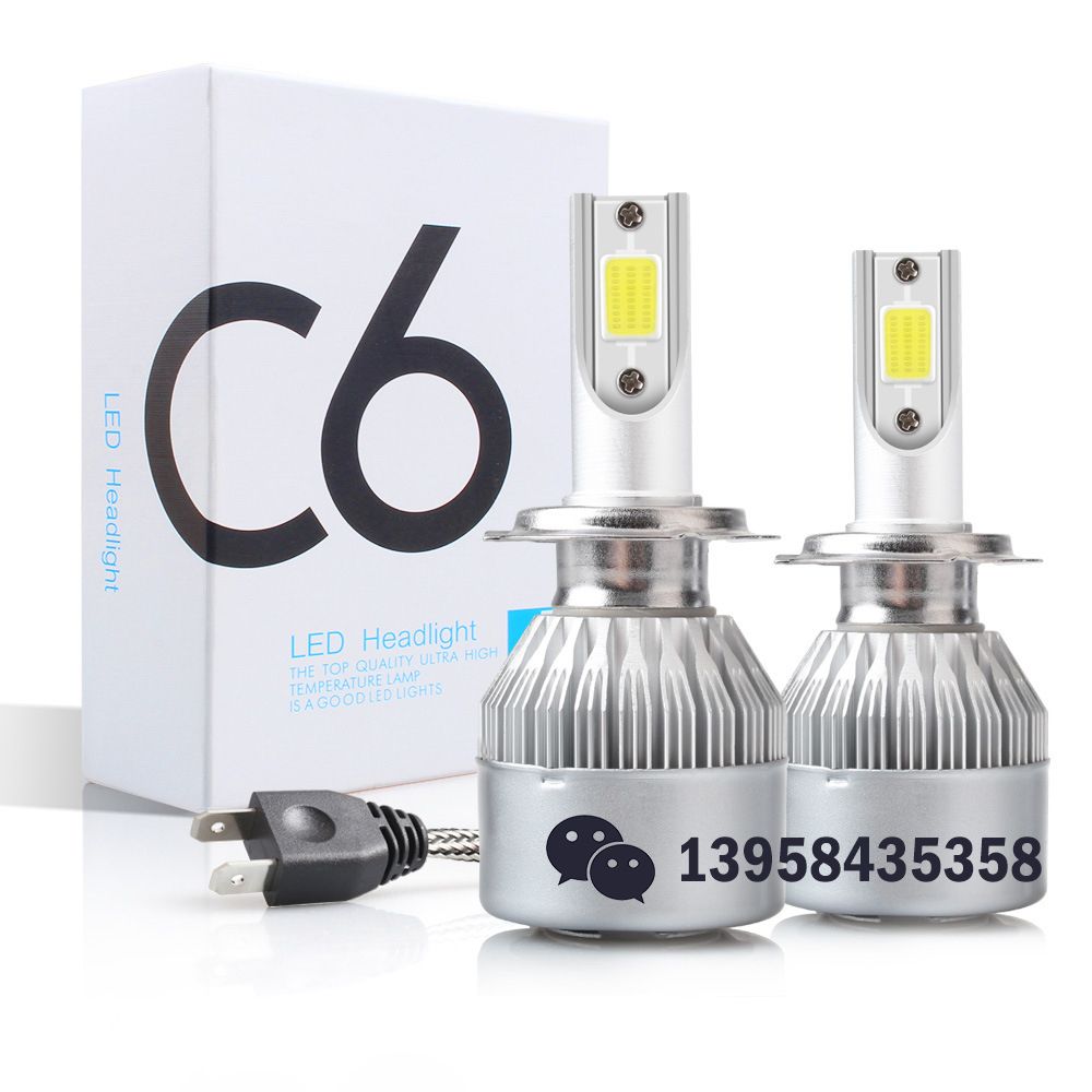C6 H1 H3 Led Headlight Bulbs H7 LED Car Lights H4 880 H11 HB3 9005 HB4 9006 H13 6000K 72W 12V 7200LM Auto Headlamps thumbnail