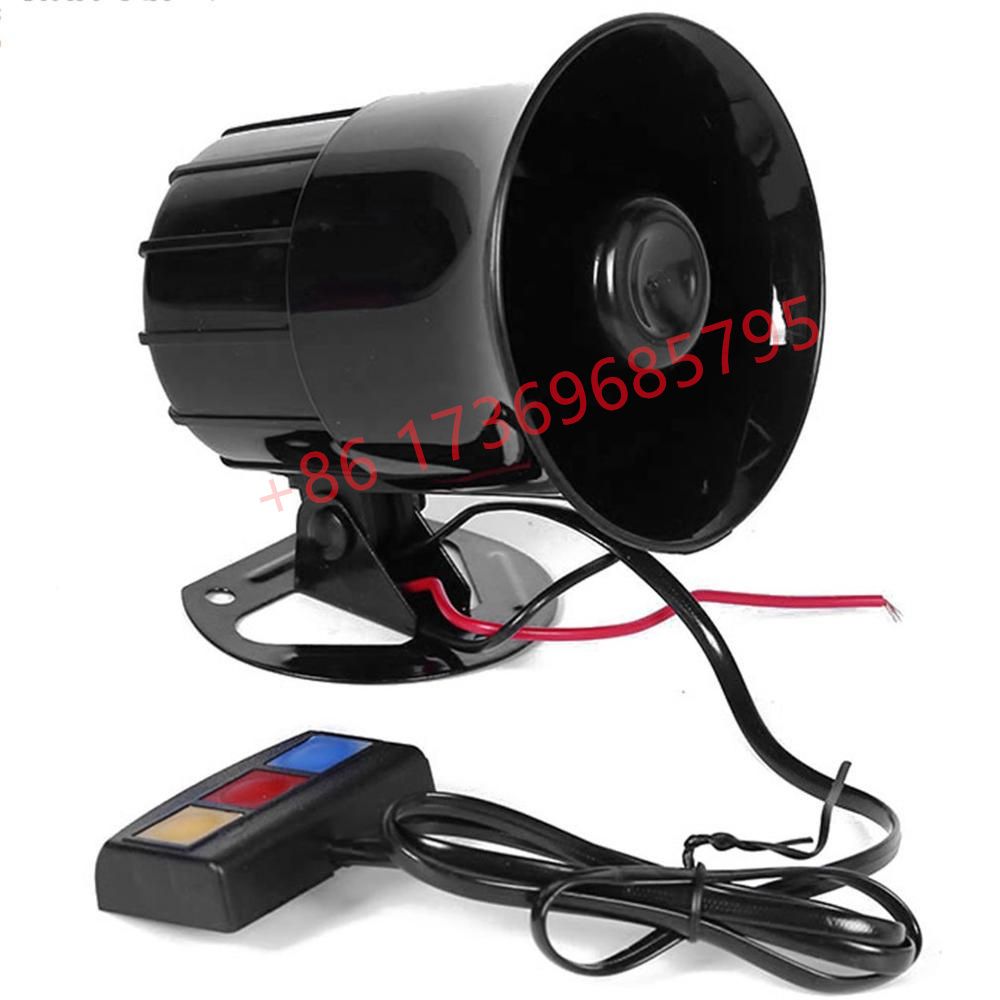 Motorcycle and car alarm three-tone horn speaker automatic alarm, ambulance three-tone car horn details Picture