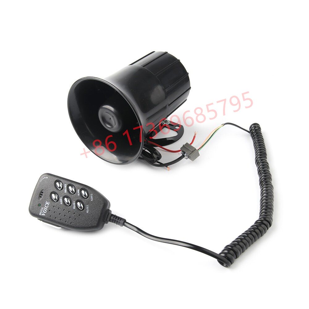 Alarm speaker, air horn, 125DB, 6-sound alarm, car, motorcycle, ship loudspeaker with MIC digital voice Application Scenario