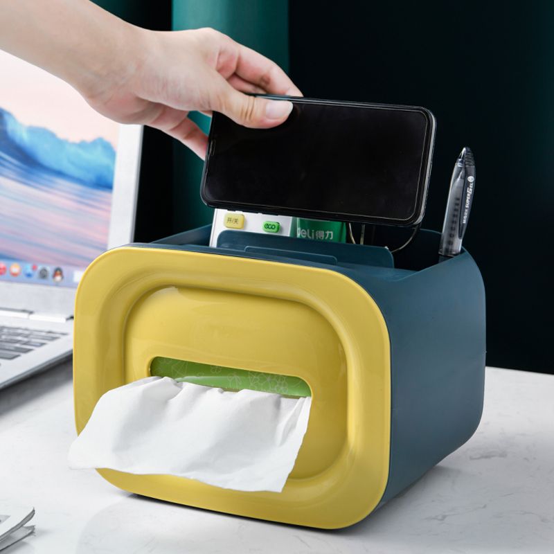 Tissue box, toilet paper, living room home, creative and cute tissue box, remote control, storage, napkin box, multi-functional desktop full figure