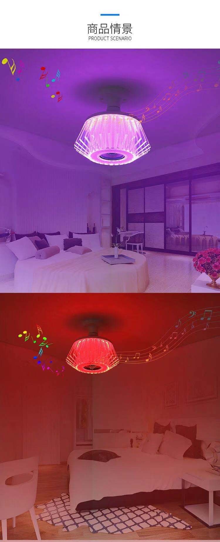 LED舞台灯七彩水晶蓝牙音响灯泡RGB智能遥控调光LED氛围灯 详情图5