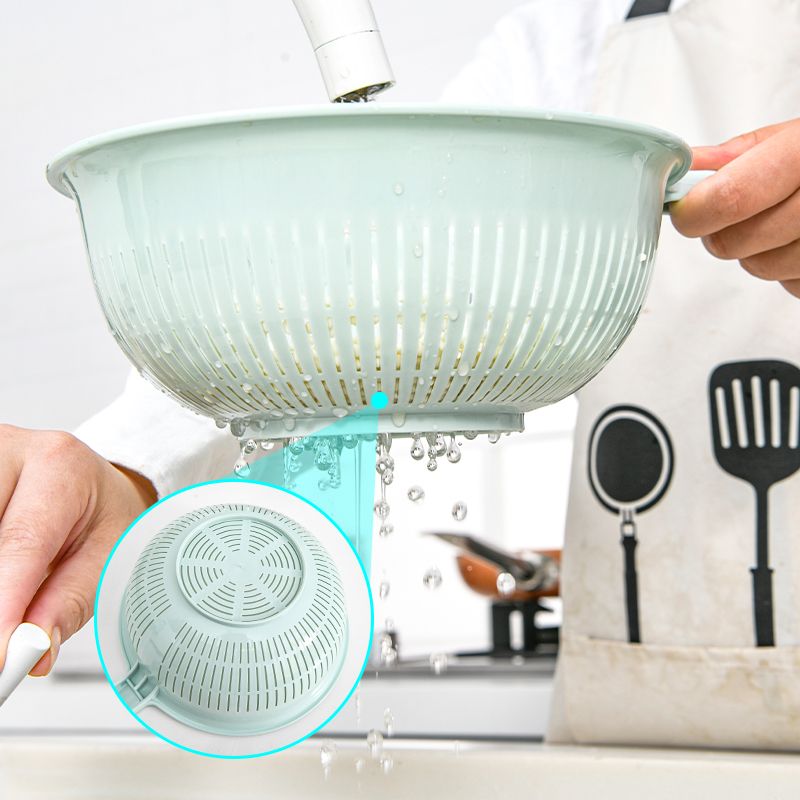 Plastic kitchen basin, rice washing basket, kitchen basket, kitchen utensils, rice washing sieve, vegetable washing basin, draining basket, fruit and vegetable sieve Specification drawing