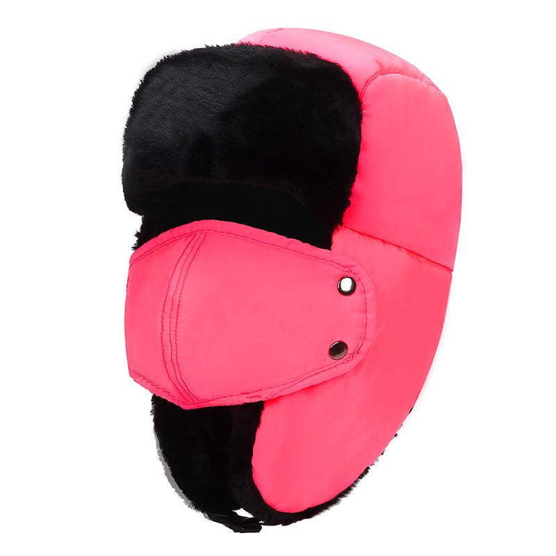 Winter Winter Thickening And Velvet Lei Feng Hat For Men And Women Outdoor Ear Protection Warm Cotton Hat Winter Mask Nose Hat