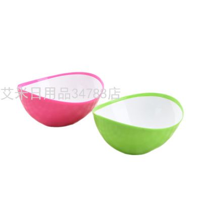 创意欧式水果盘家用客厅塑料零食收纳盘塑料碗茶几糖果盘中号8706白底实物图
