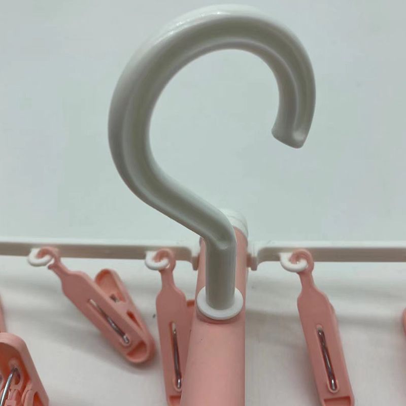 12夹塑料椭圆折叠晒衣架衣服夹子防风多用衣服架学生衣架旅行衣架详情图3