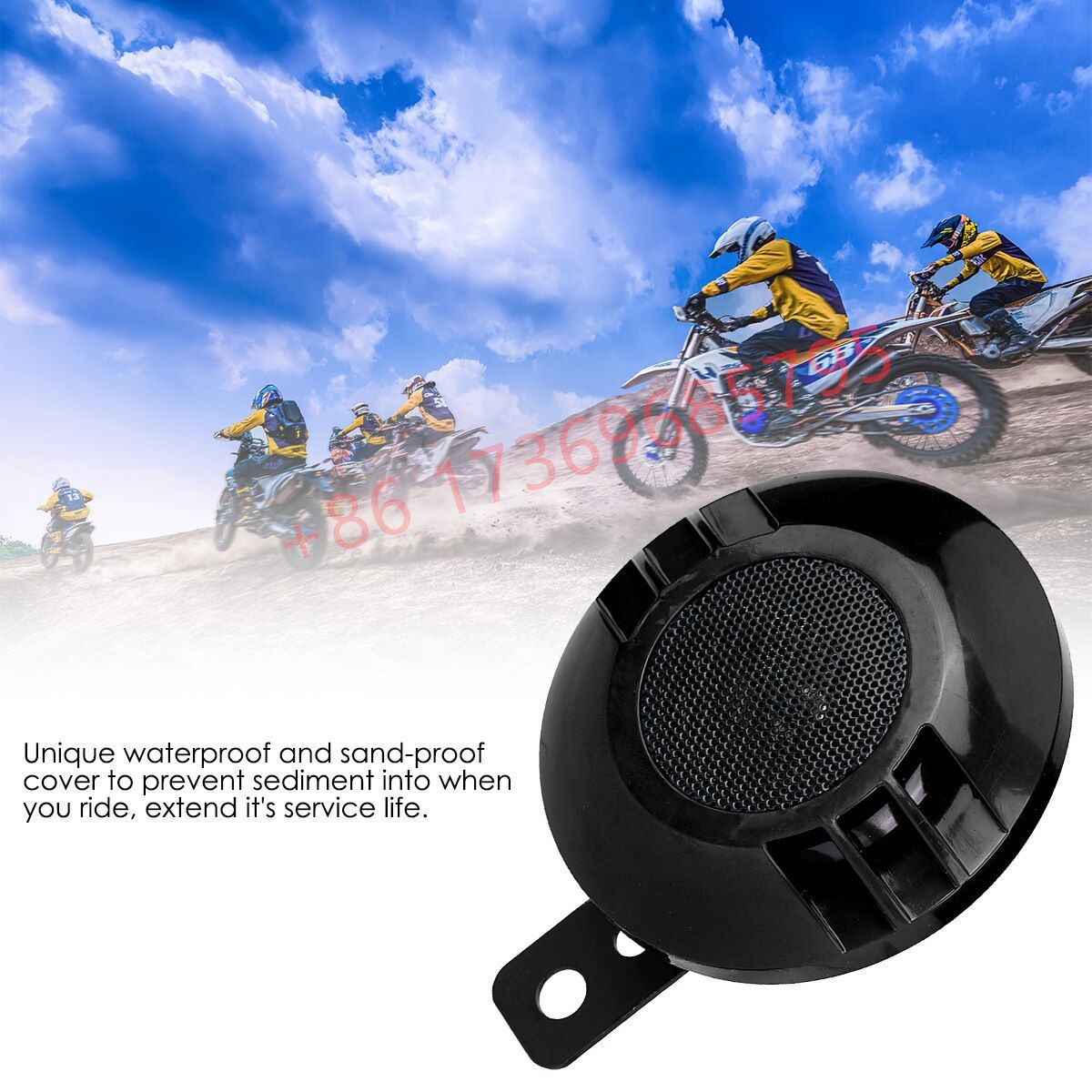 New 110dB 430HZ motorcycle horn, 12V universal horn Specification image
