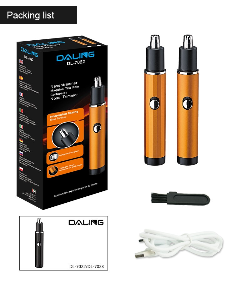 DALING-7022 Electric Nasal Hair Trimmer, men's nostril hair remover, Nasal hair Remover, portable nasal hair scraper, wholesale for export pic 12