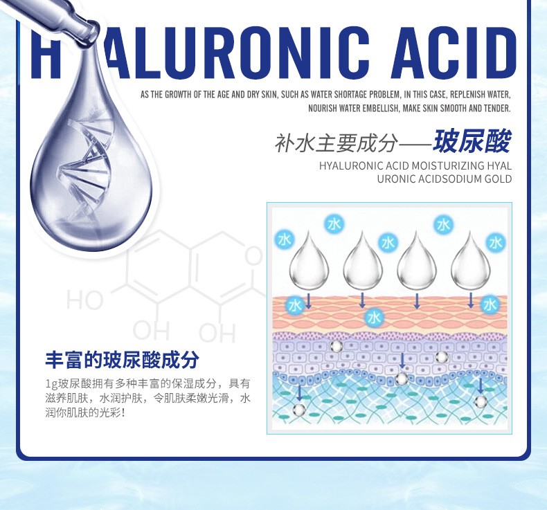 Boquanya Hyaluronic Acid Essence Toner Hydrates, nourishes, moisturizes and hydrates detail image 7