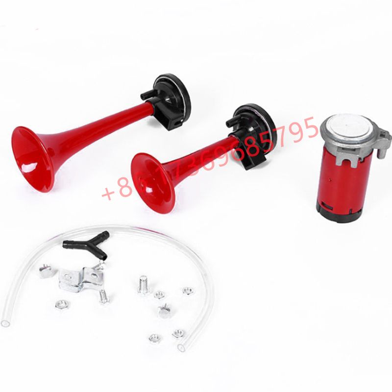 178db ultra-loud red DC12V air speaker with dual speaker compression, suitable for car, truck, train and ship parts details Picture