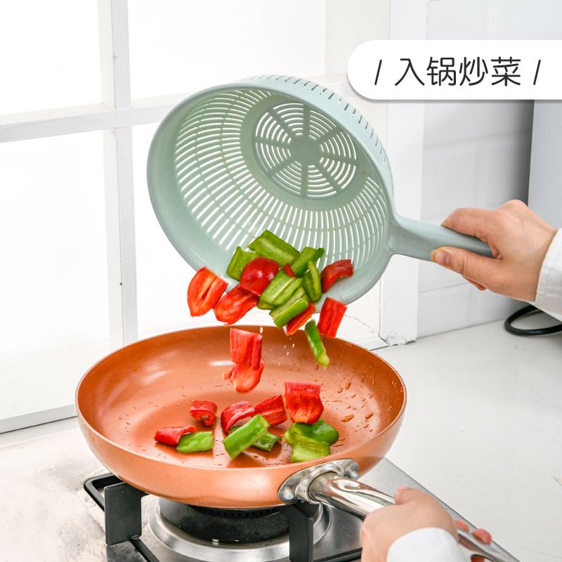 Plastic kitchen basin, rice washing basket, kitchen basket, kitchen utensils, rice washing sieve, vegetable washing basin, draining basket, fruit and vegetable sieve Item Picture