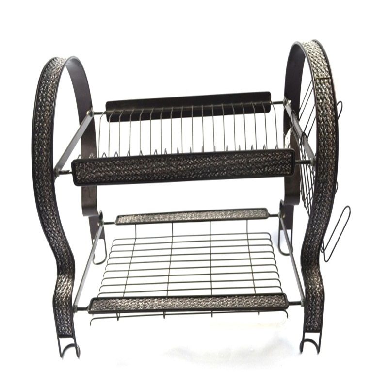 Bubble leather head two-story dish rack