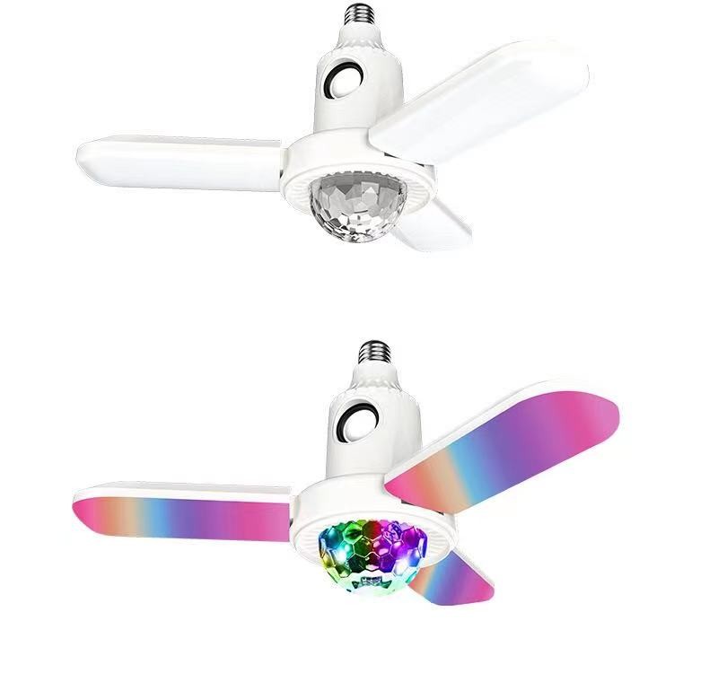 LED舞台灯蓝牙音响三叶小魔球遥控七彩家用白光照明灯 详情图19