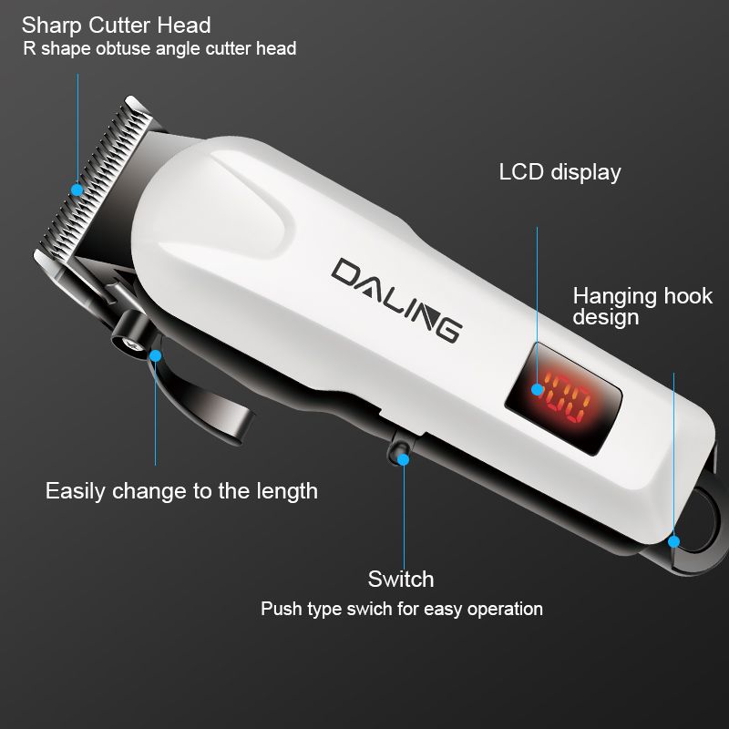DALING-809A hair clipper, electric oil head, anti-pinch hair, LED digital display, hair cutter, hair clipper, adult, infant and children's electric clipper, electric clipper, cross-border wholesale Specification image