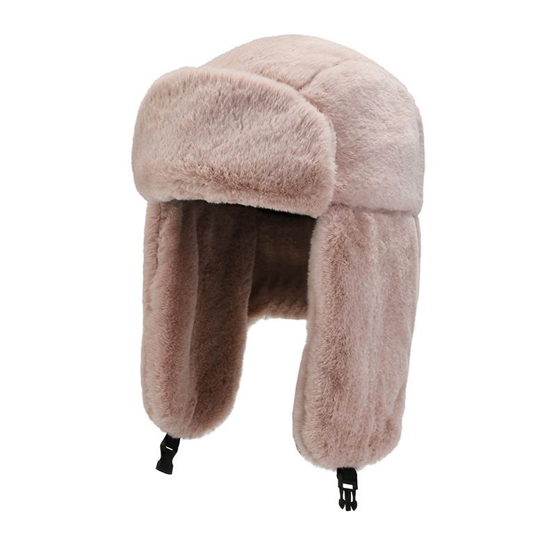 2020 New Women's Hat Fashion Lei Feng Hat Outdoor Riding Warm Ear Protection Cute Visor Grab Velvet Winter Hat 07