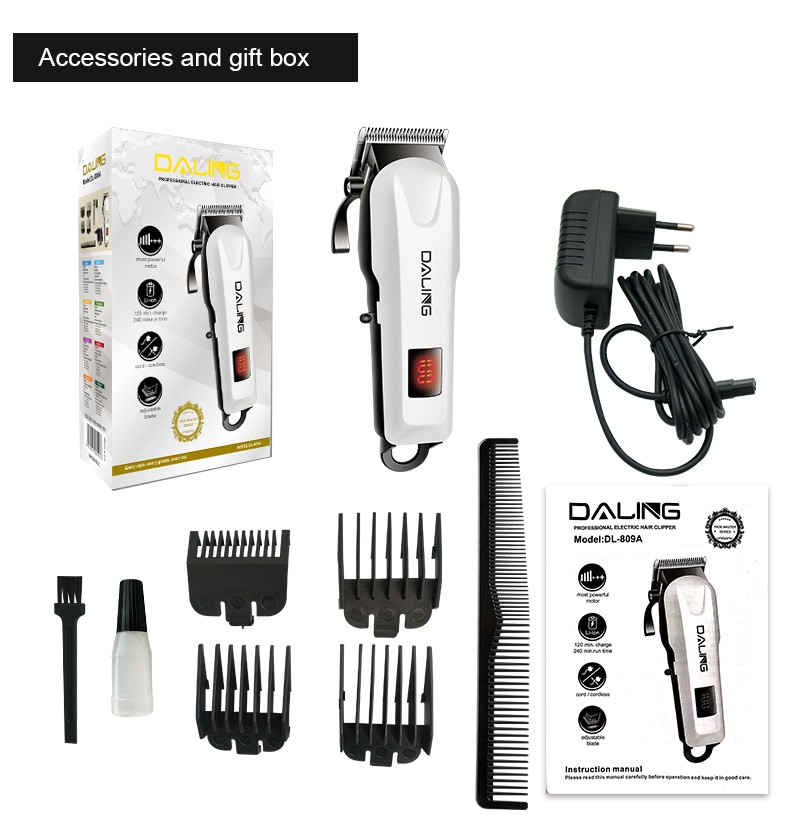 DALING-809A hair clipper, electric oil head, anti-pinch hair, LED digital display, hair cutter, hair clipper, adult, infant and children's electric clipper, electric clipper, cross-border wholesale pic 11