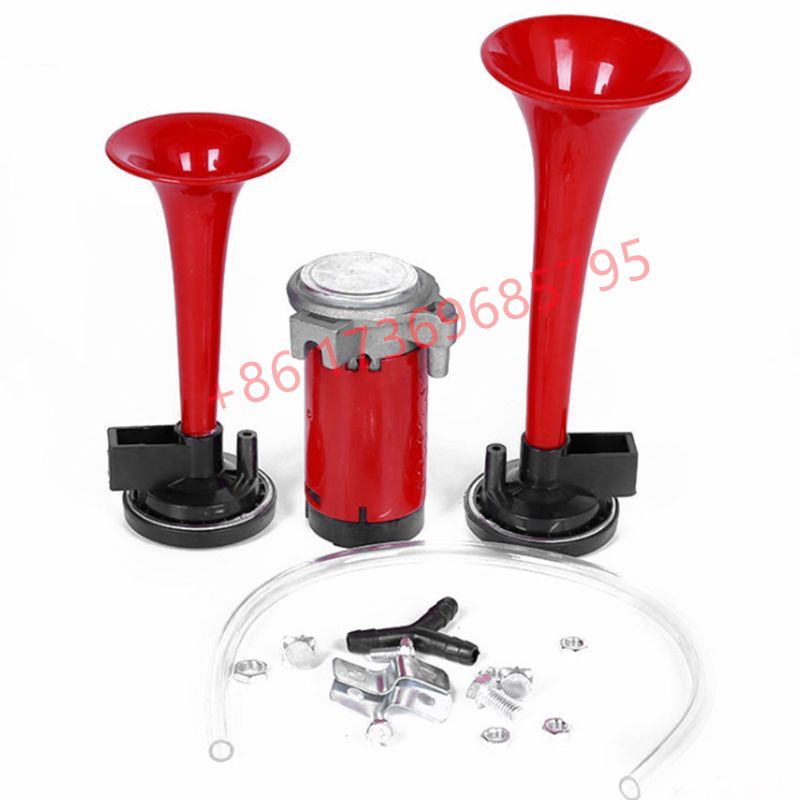 178db ultra-loud red DC12V air speaker with dual speaker compression, suitable for car, truck, train and ship parts