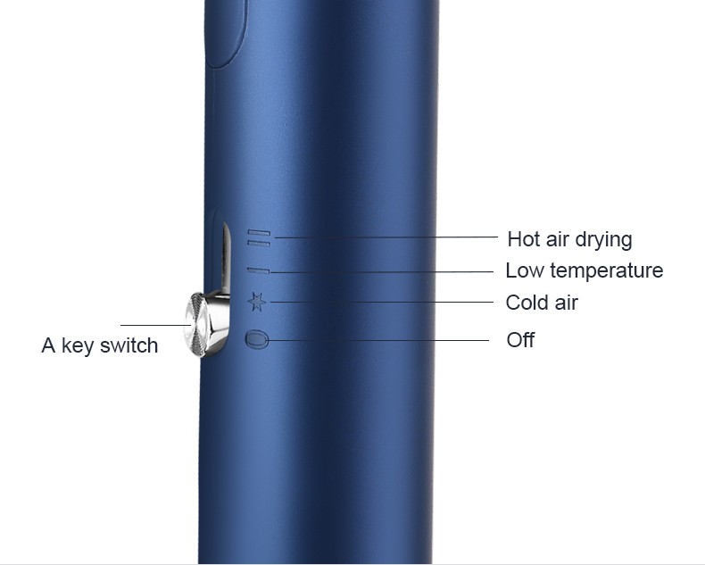 DALING-3011 hair dryer, household blue light negative ion hair care blower, 1400W High-power constant-temperature quick-drying cold and hot air blower, wholesale for export pic 9