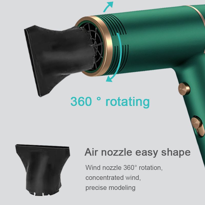 DALING-3013 hair dryer for household use, blue light negative ion hair care, long tube air outlet, dual concentrated air outlet, 1200W high power, constant temperature, quick drying, cold and hot air, wholesale for export Specification image