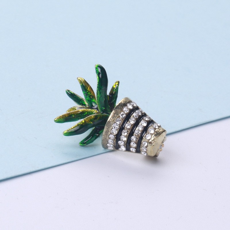 迷你仙人掌盆栽胸针创意滴油绿植胸花简约小清新服装配饰批发详情图1