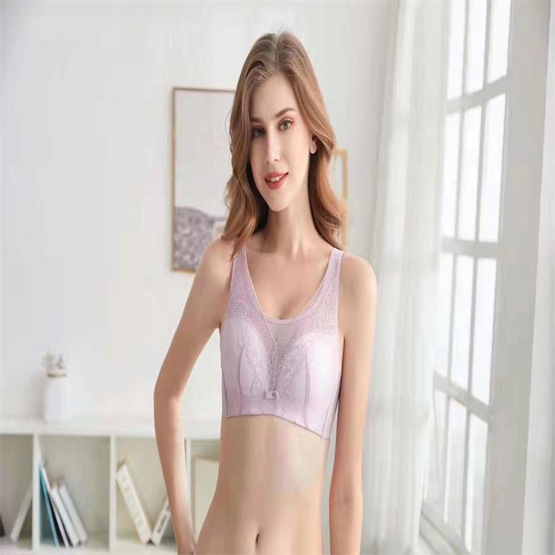 [Baby Cotton] Bra Lace Bra No Underwire Anti-Slip Bra Woman details Picture