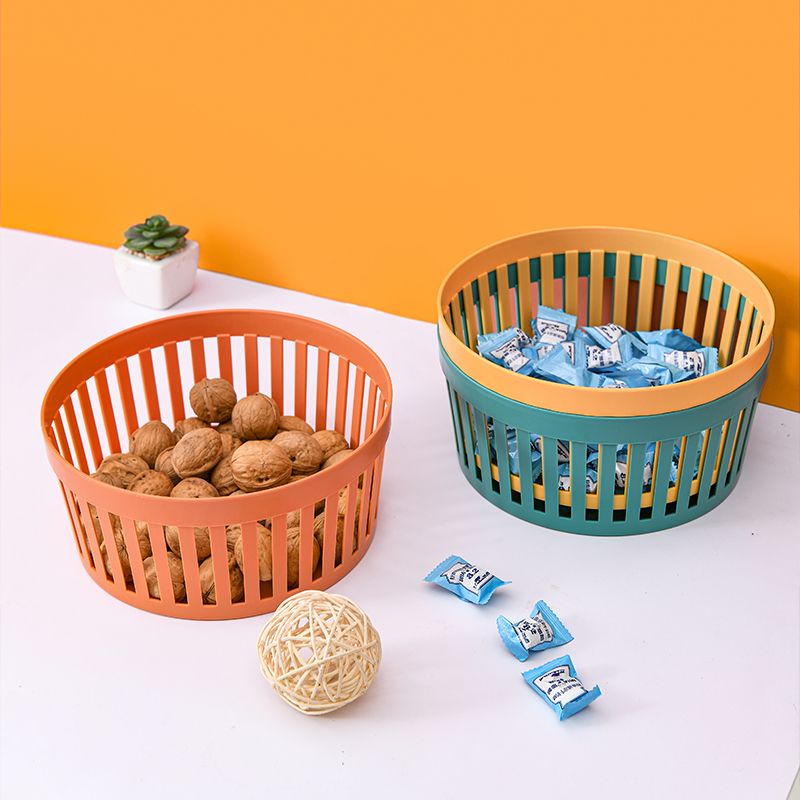 Hollowed-out fruit basket, draining water basket, household water fruit basket, large fruit plate, creative living room fruit basket, kitchen vegetable washing basket Specification drawing