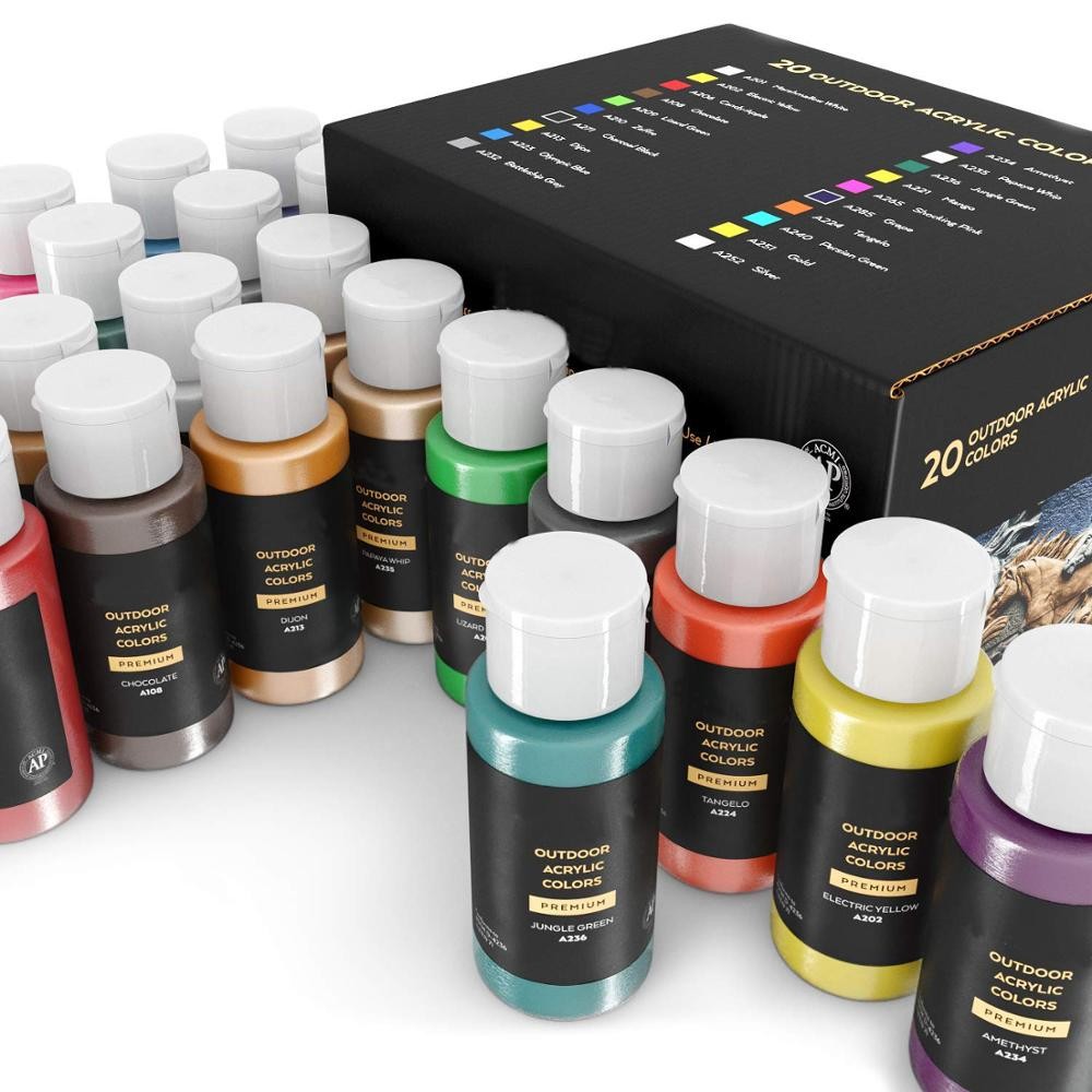 Professional 20-color 59ml outdoor acrylic oil paint detail image 1