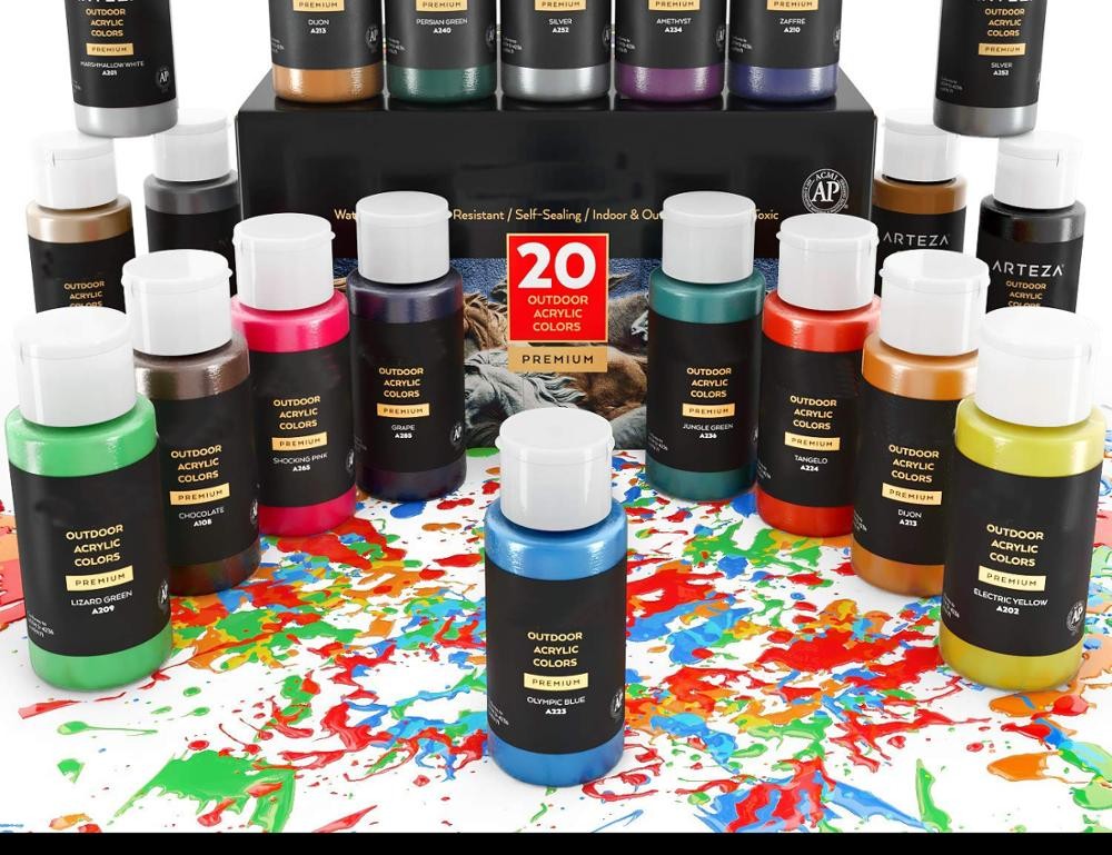 Professional 20-color 59ml outdoor acrylic oil paint detail image 3