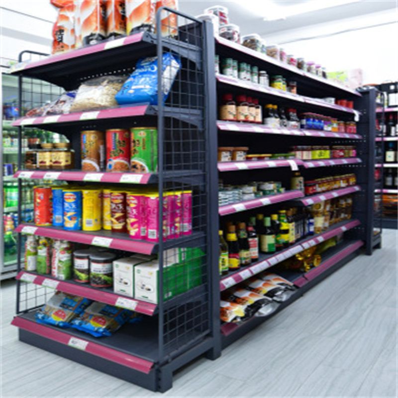 超市货架展示架商超货架店零食双面单面组合多层饮料置物架编辑详情图4