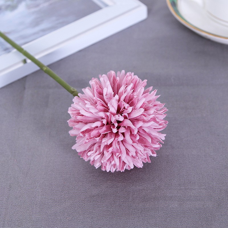 仿真花乒乓菊小球菊花假花客厅盆栽插花婚庆装饰花卉批发厂家批发详情图19