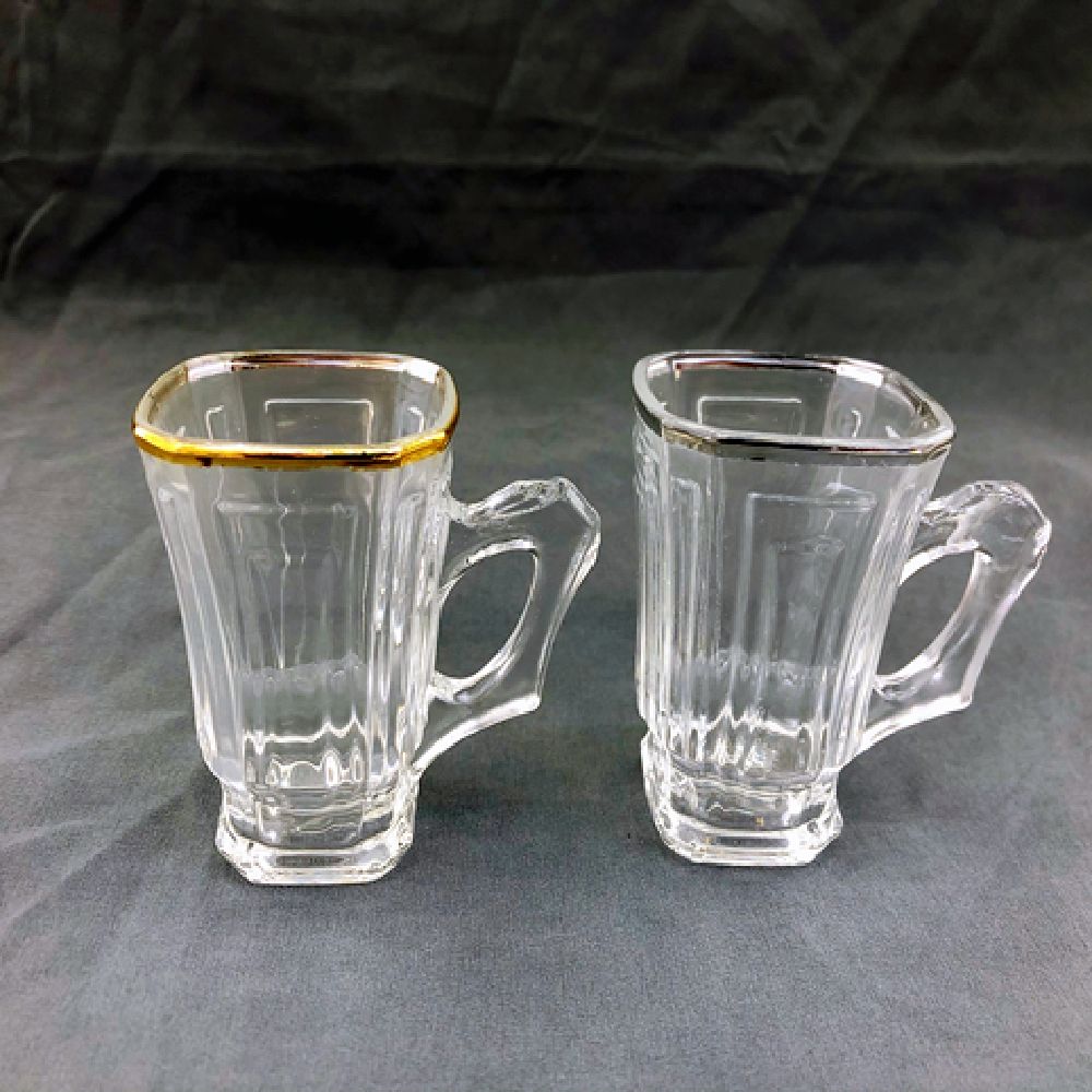 hahacrystahahacrystahahacrysta方口透明描金 银 水晶玻璃杯 水杯 酒杯 茶杯