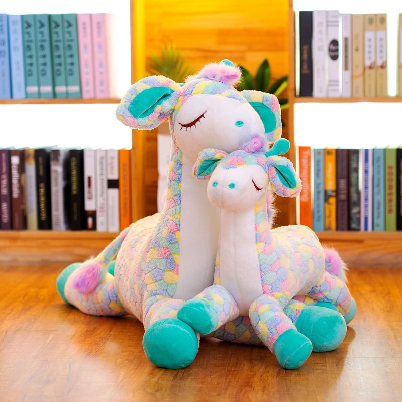 2022 New Rainbow Deer plush Toy, a cute birthday gift for boys and girls in the bedroom, 50m plush toy Item Picture