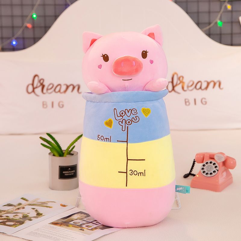 2022 New style quilt Pig plush toy, cute male and female bedroom birthday gift plush toy 90m