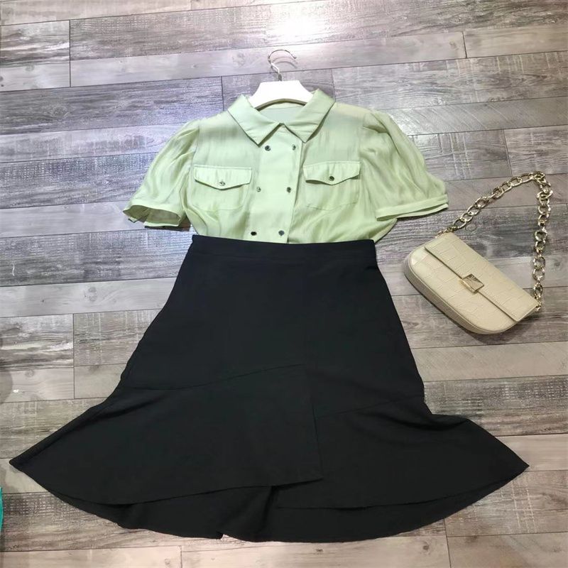 2021 Simple Wind Long Loose Slimming Slim Summer New Fashion Casual V-Neck Women's Dress 87
