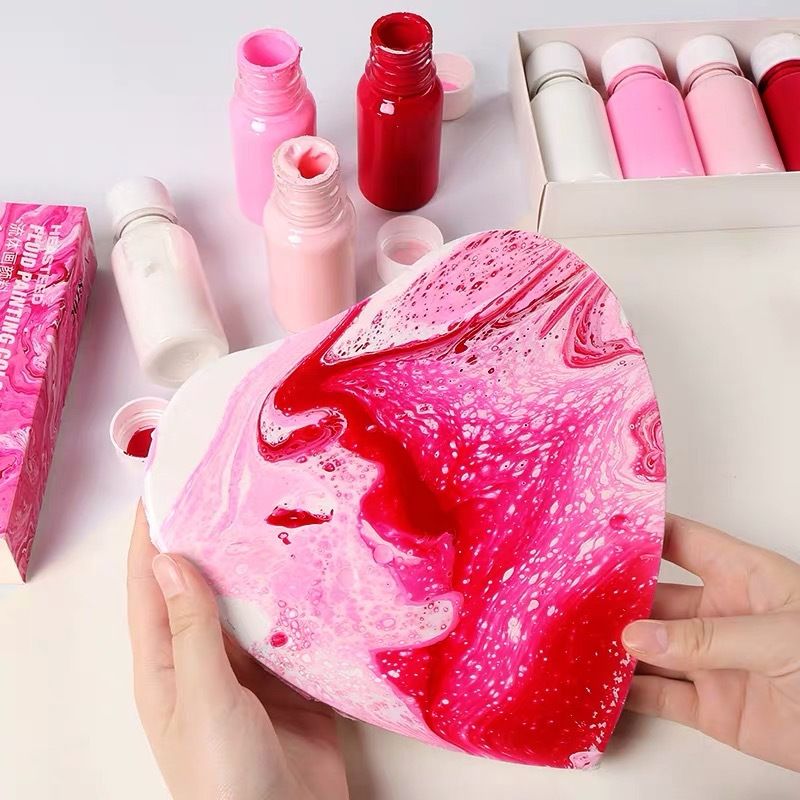 流体颜料/丙烯酸浇注漆/浇筑丙烯颜料白底实物图