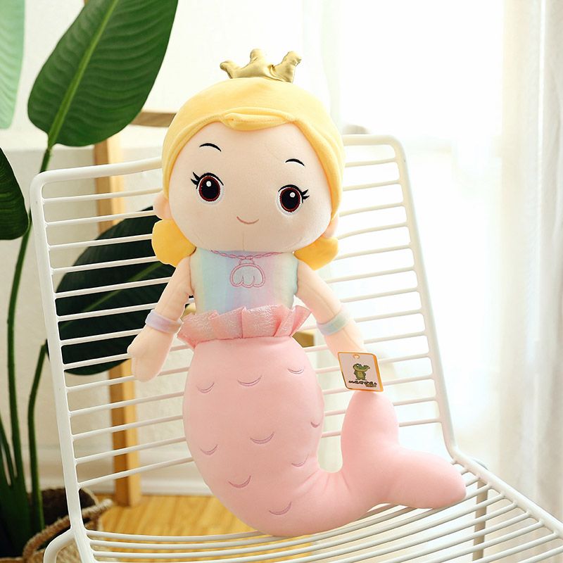 2022 New Mermaid plush toy, a cute birthday gift for boys and girls' bedrooms, 90m pink plush toy details Picture