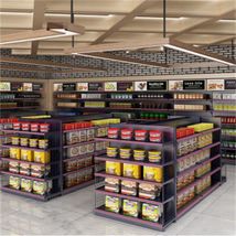 超市货架展示架商超货架店零食双面单面组合多层饮料置物架编辑